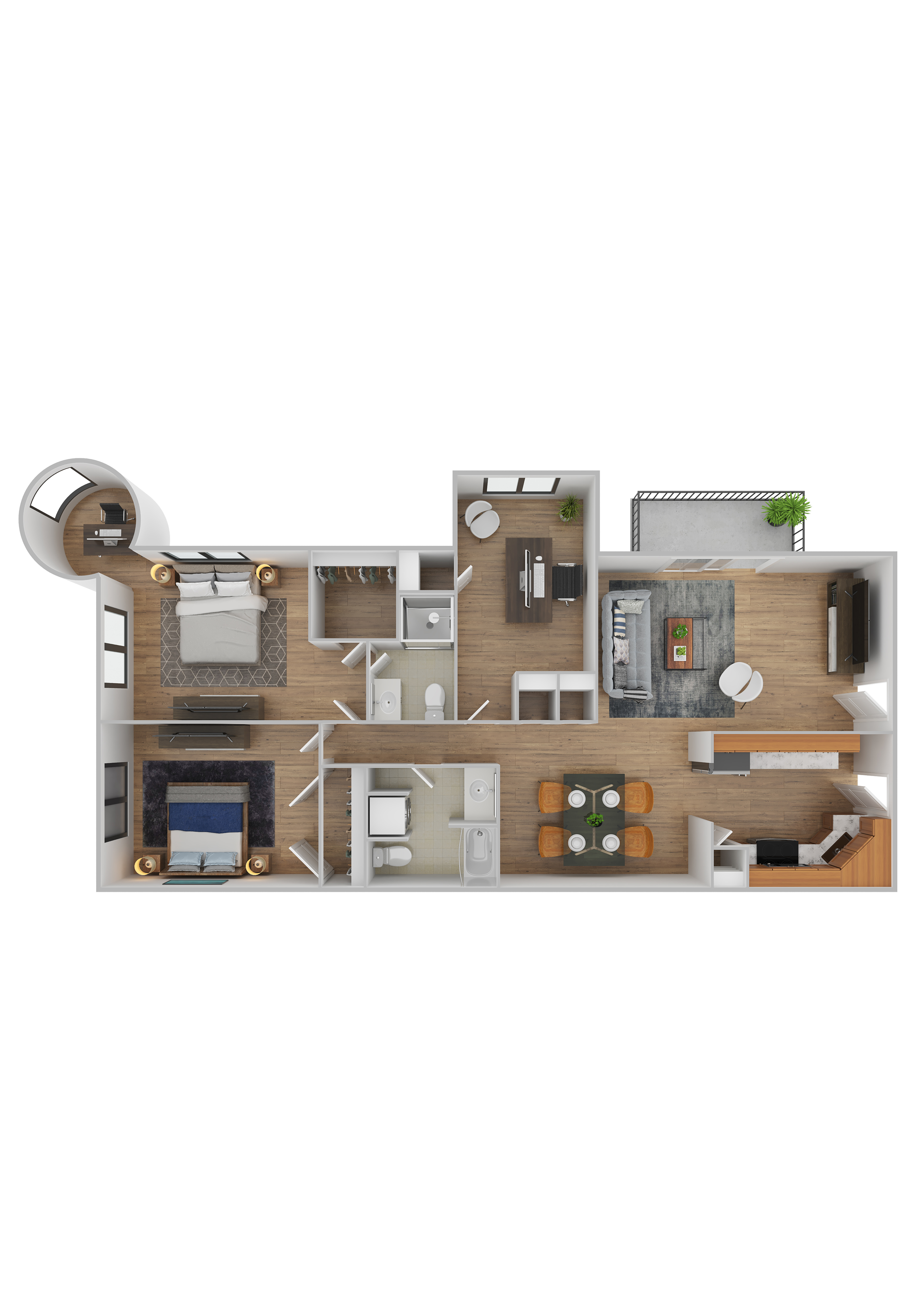 Newport with Turret floor plan
